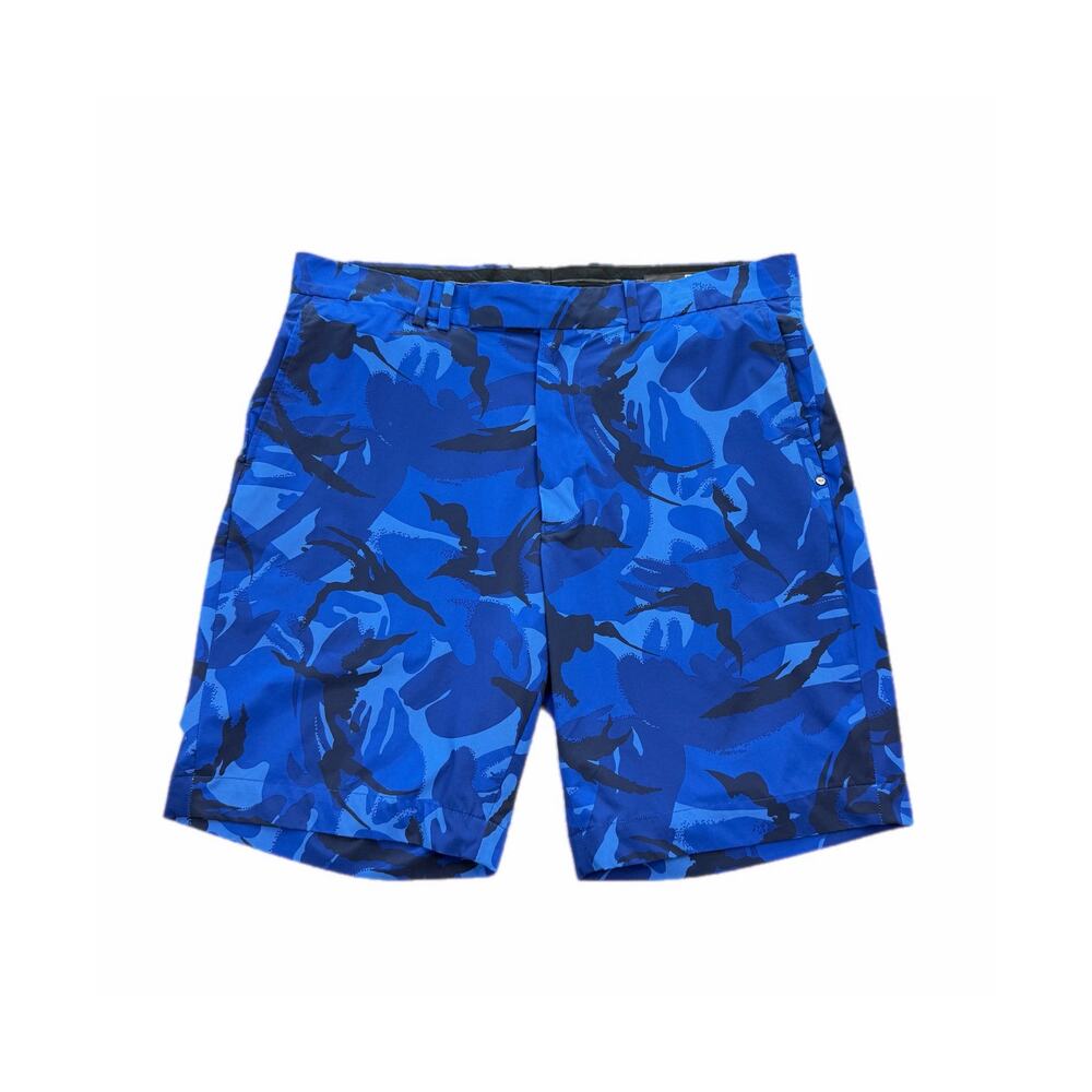 Ralph Lauren X Men's 34 Blue Camo Golf 9" Inseam Performance Casual Day Shorts